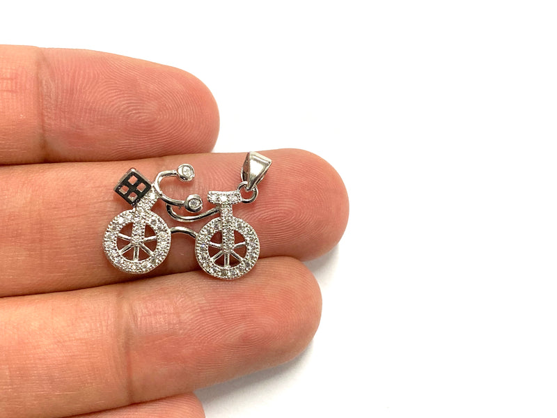 Bicicleta, Ciclismo, Rhinestone, Pendant