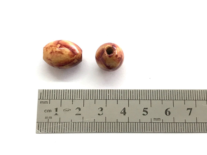 Wooden beads with design