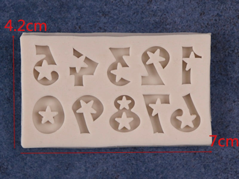 Numbers, Star, Resin Mold