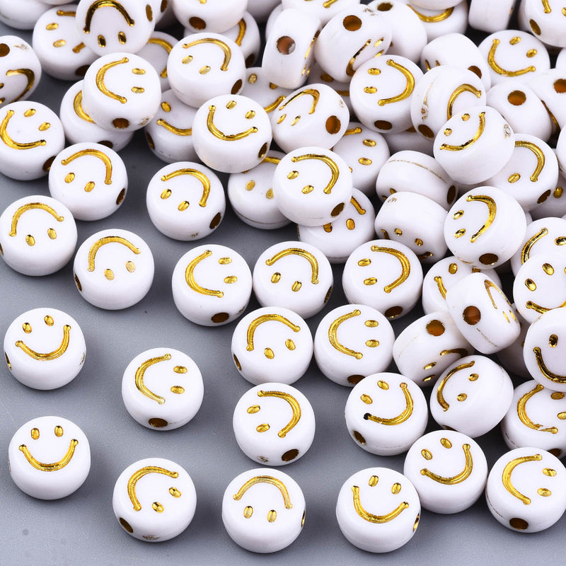 Smile, Emoji, Happy Face, Carita Feliz, Beads