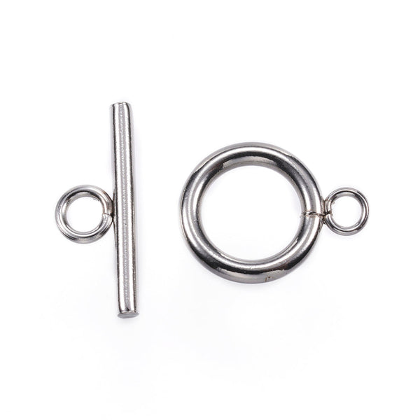 Toggle, Cierre de Argolla y Barra, Stainless Steel*