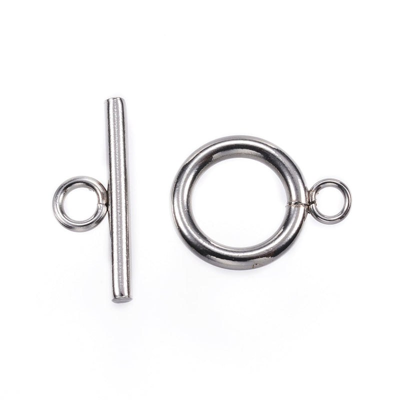 Toggle, Ring and Bar Closure, Stainless Steel*