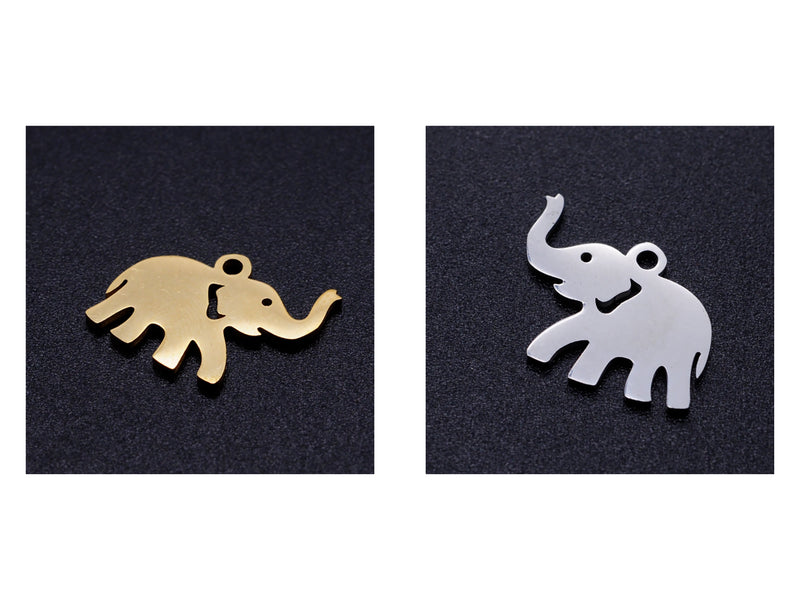 Elefante, Stainless Steel, Charm