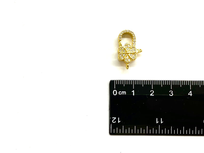 Flower, Lobster Clasp, 18k Plating