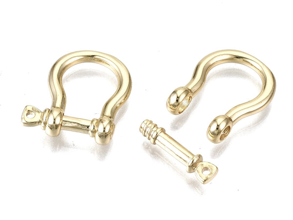 Clasp, Screw, 18k Plating