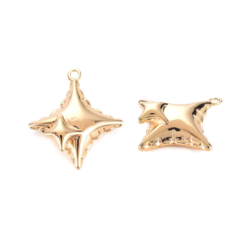 Estrella, Enchapado 18k, Charm