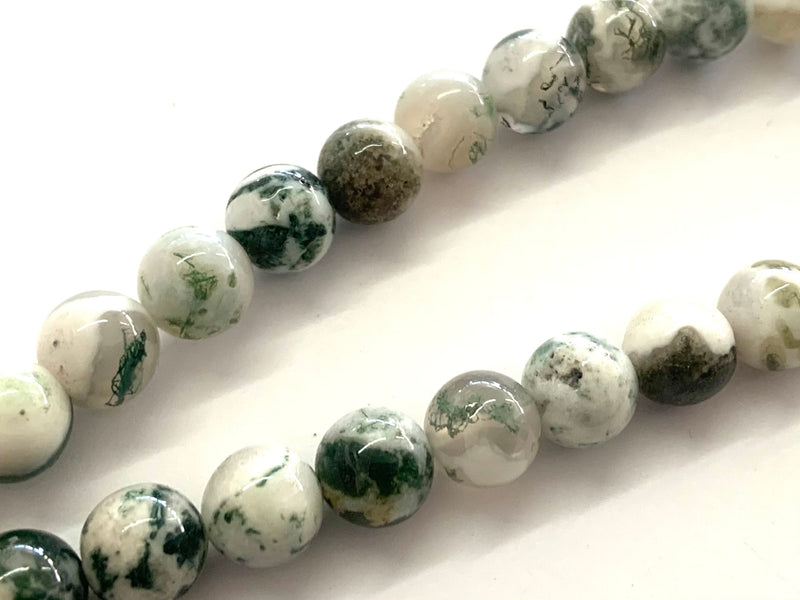 Tree Agate, Matte, 10mm, 8mm