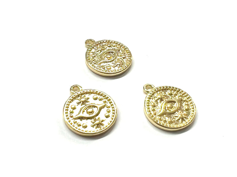 Ojo, Enchapado 14k, Charm