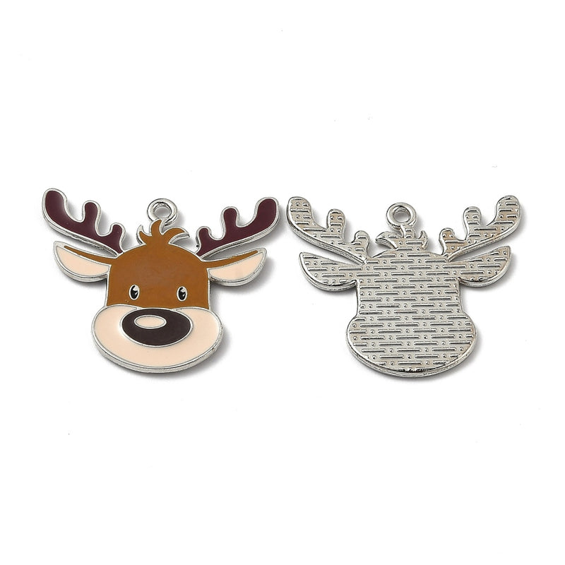 Reno, Deer, Árbol de Navidad, Santa Claus, Gorro, Charms