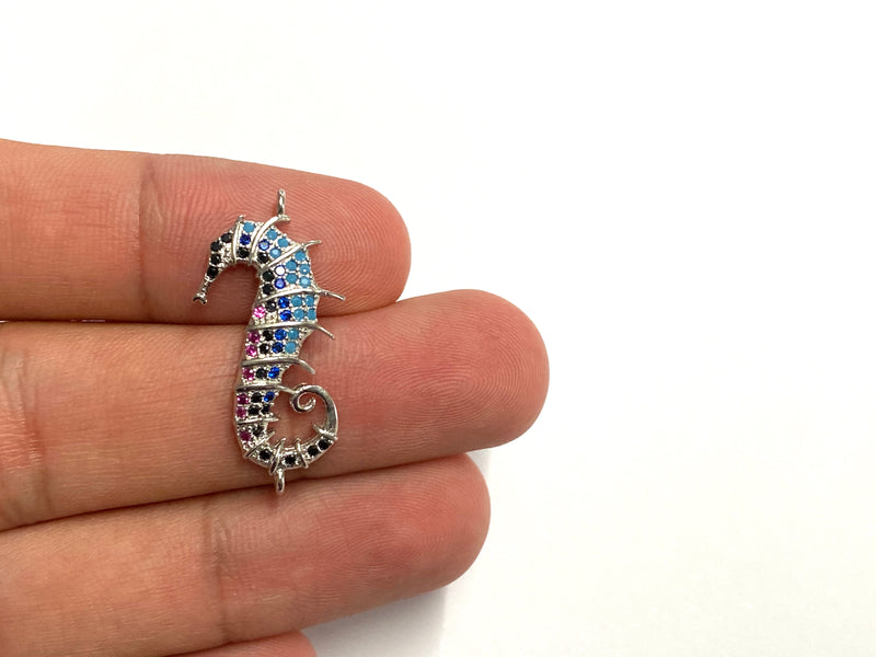 Seahorse, Connector, Rhinestone