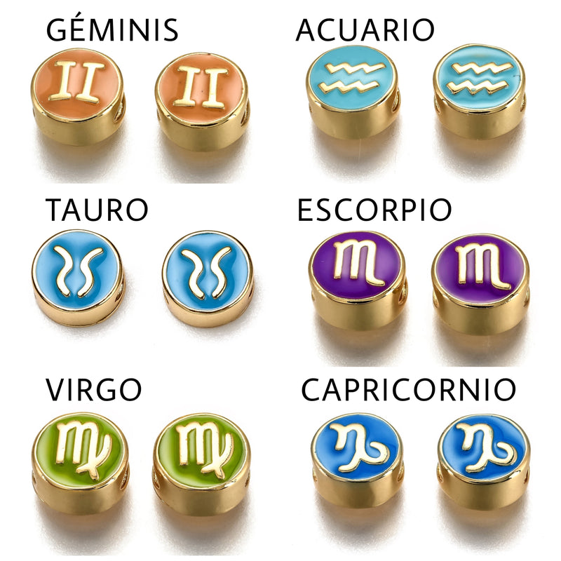 Signos Zodiacales, Zodiaco, Enchapado 18k