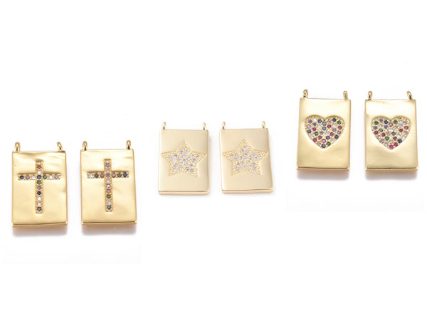 Star, Cross, Heart, Pendant, Plating