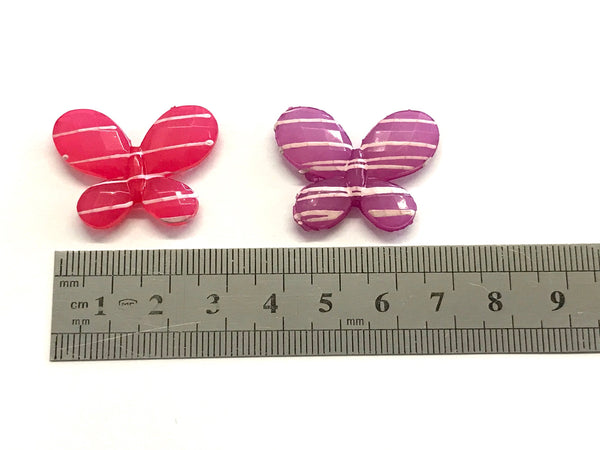 Mariposa, Acrílico, Beads