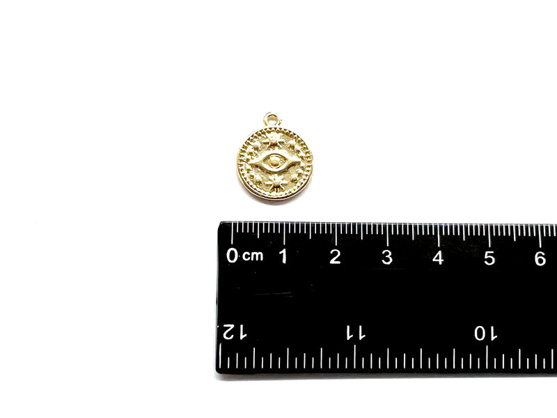 Ojo, Enchapado 14k, Charm