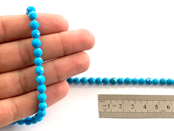 Turquoise, Faceted, 6mm