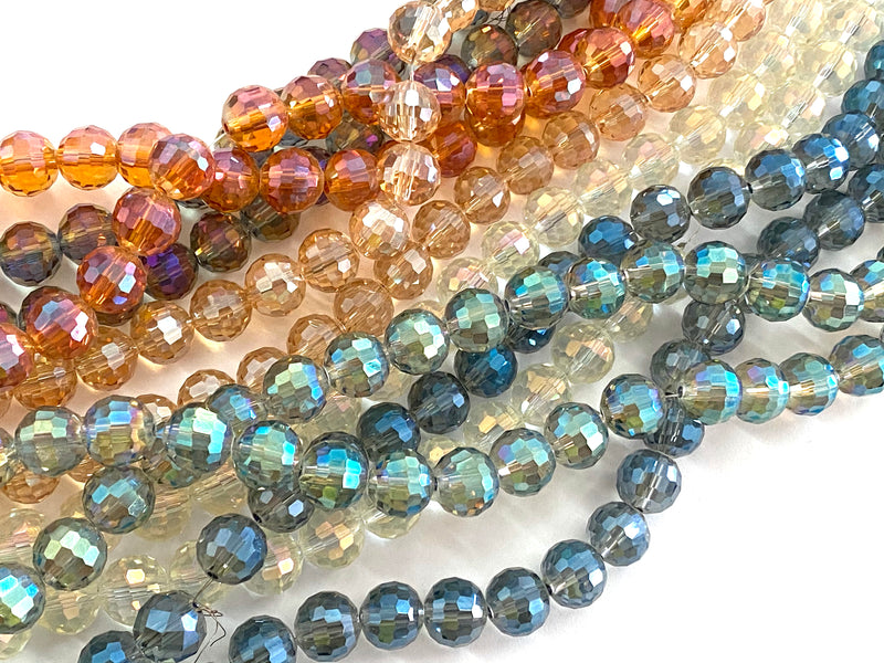 Faceted Beads, 10mm