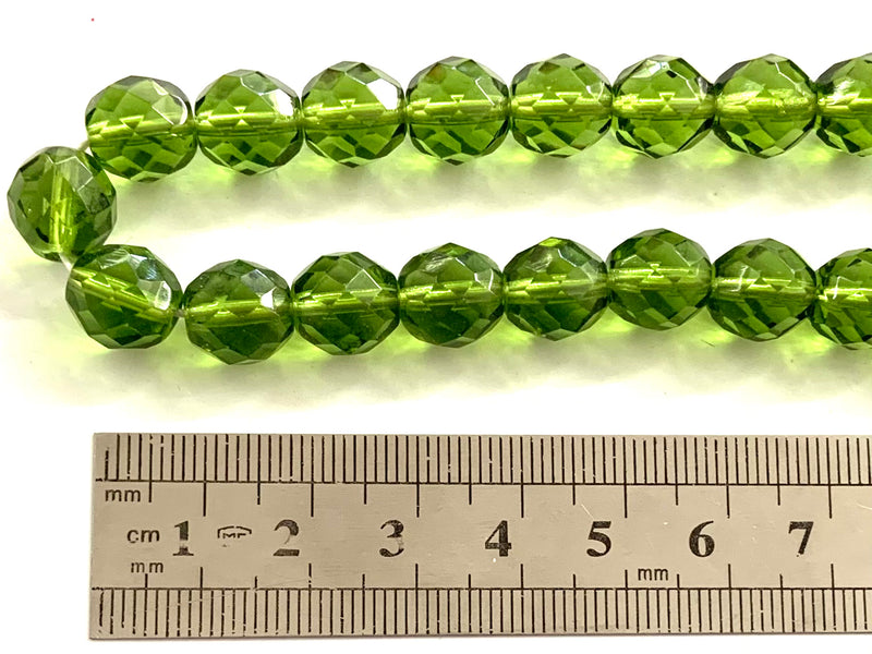 Round Crystal, Faceted, 8mm, 10mm