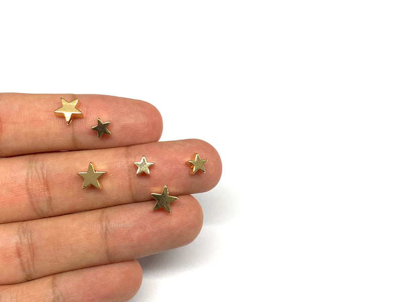 Estrella, Beads, Enchapado, 6mm/8mm*