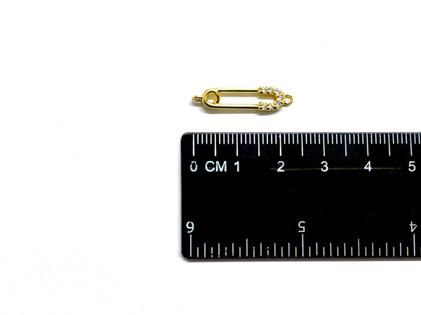 Safety Pin, Connector, 18k Plating