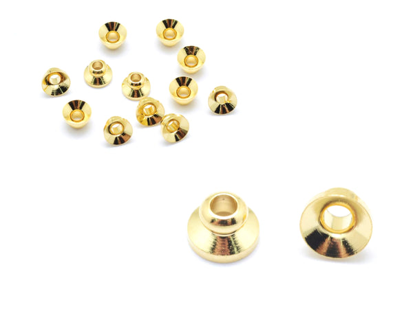 Spacer, Cap, 18k Plating