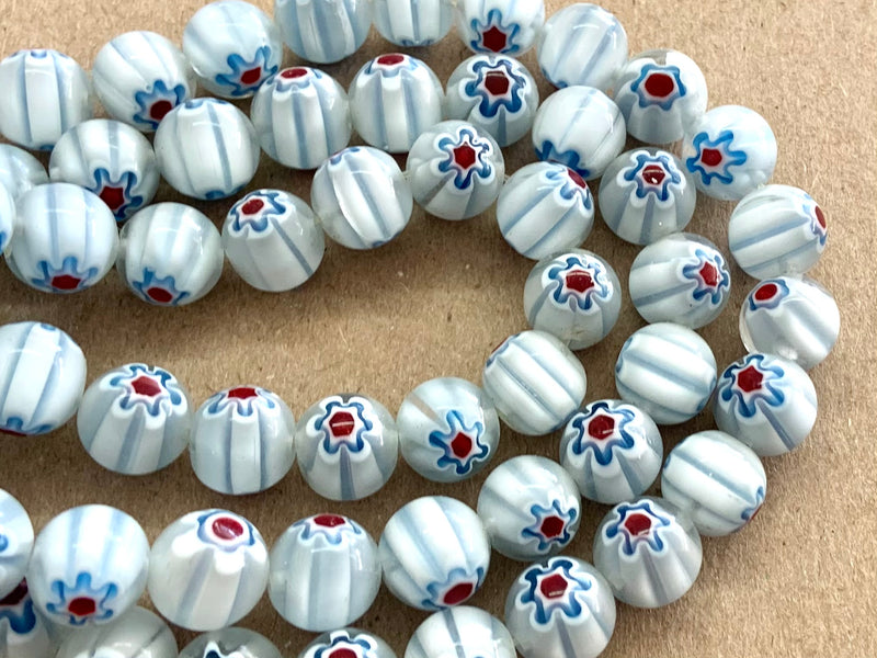 Bead, Millefiori, Cristal, 12mm