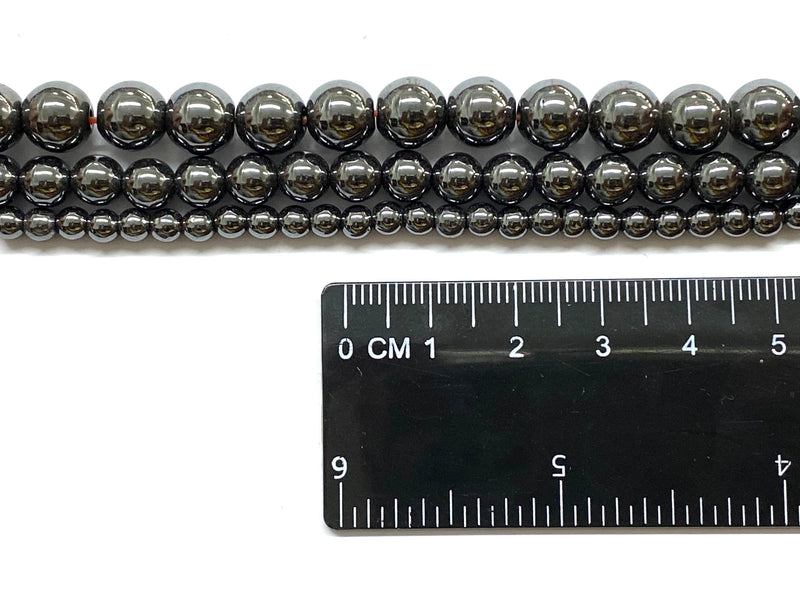 Hematite, 4mm/6mm/8mm/10mm, Beads