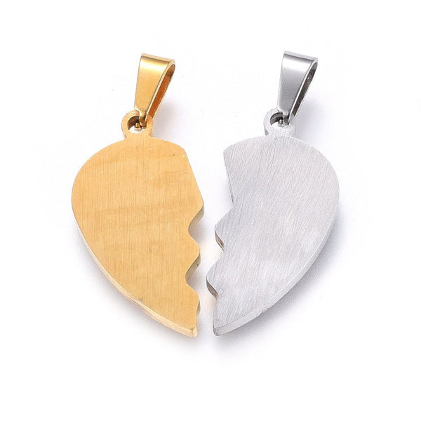 Corazón, Best Friends, Pendant, Stainless Steel