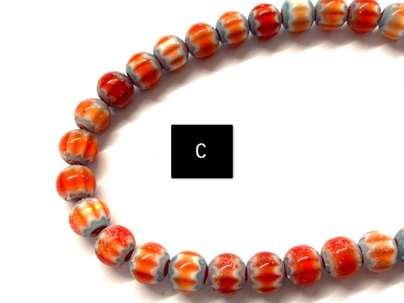 Bead, 8mm, Millefiori, Cristal