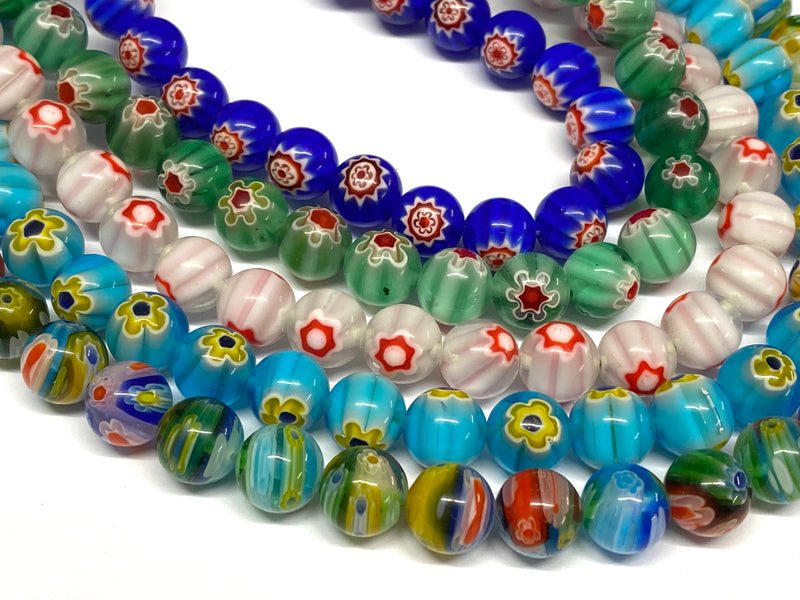 Millefiori, 10mm, Beads