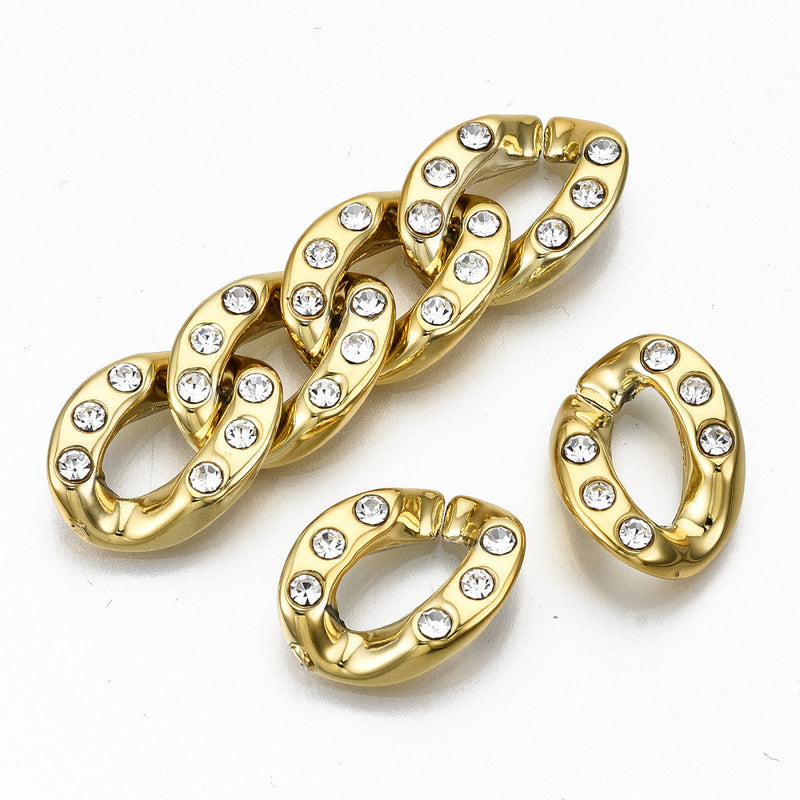 Acrylic Link Connector with Rhinestone