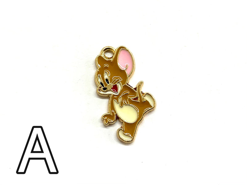 Gato, Ratón, Enamel, Charm