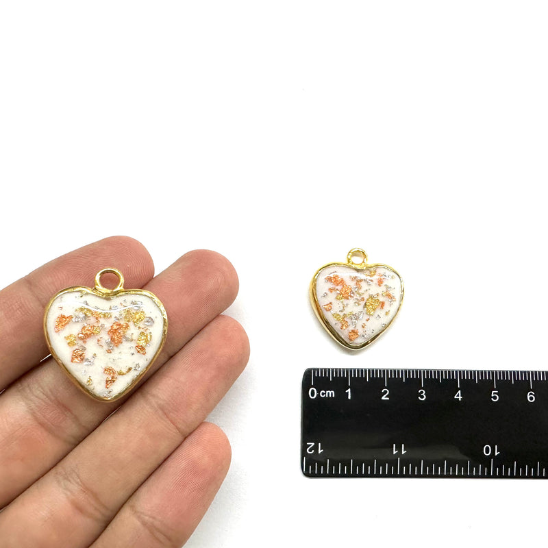 Corazón, Encapsulado, Enchapado 18k, Pendant