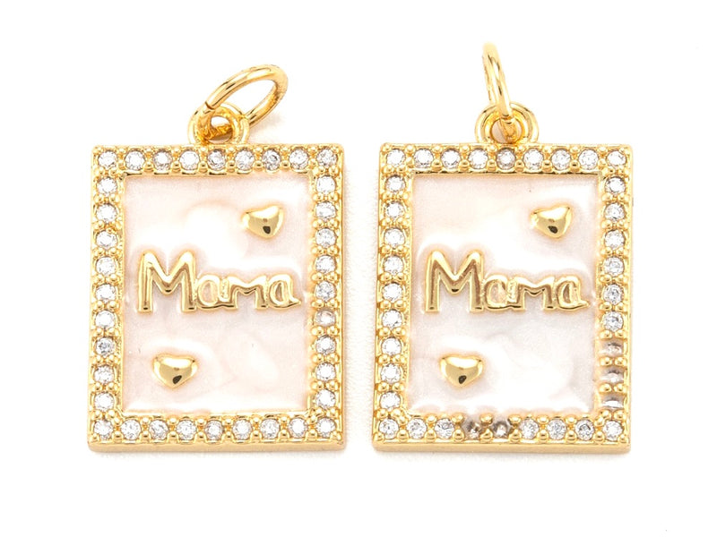 Mamá, Charm, Enchapado 18k