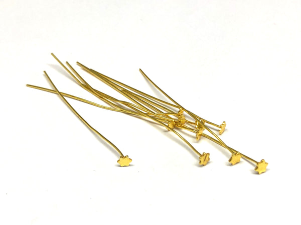 Head Pins, Flower, Plating