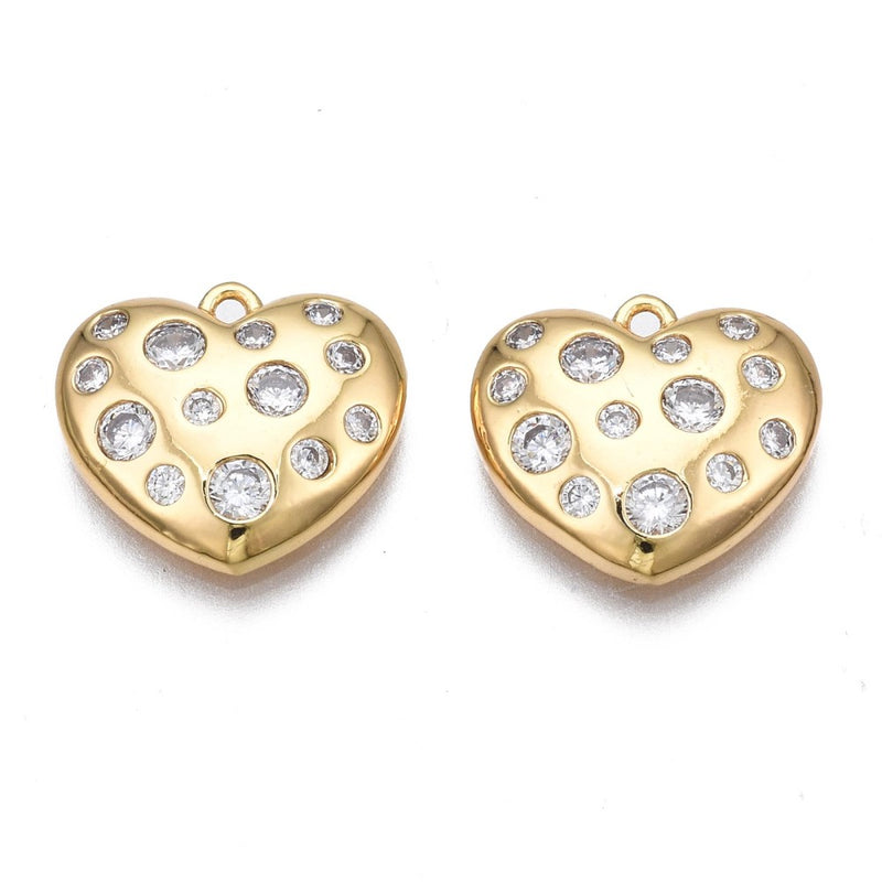 Corazón, Enchapado 18k, Charm