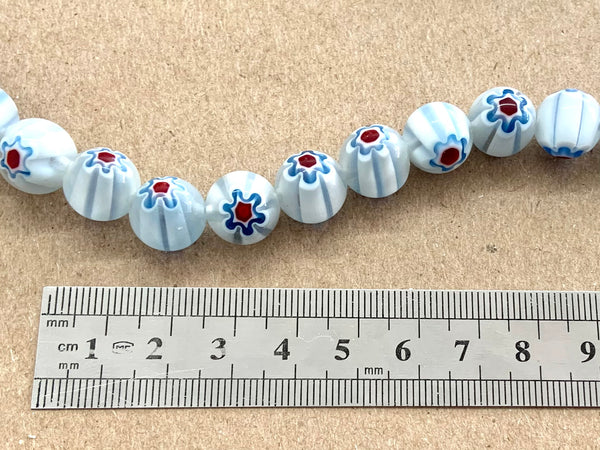 Bead, Millefiori, Cristal, 12mm