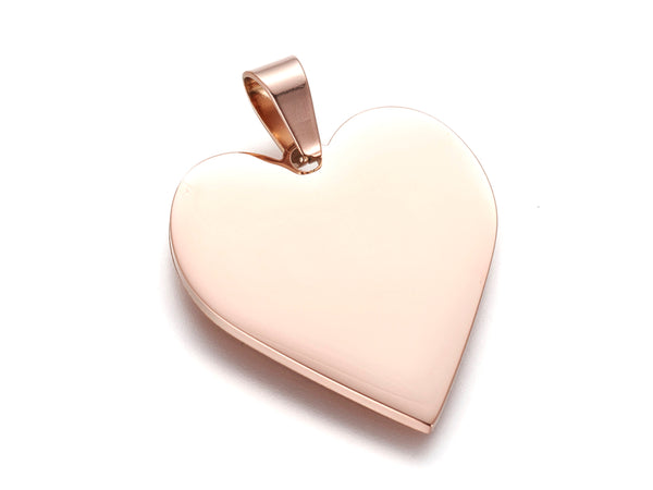 Corazón, Pendant, Stainless Steel, Rose Gold