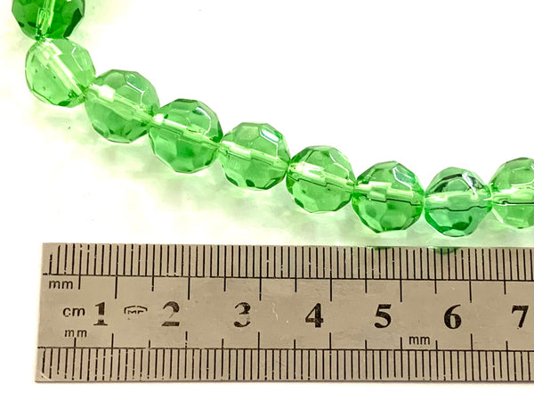 Round Crystal, Faceted, 10mm, 8mm