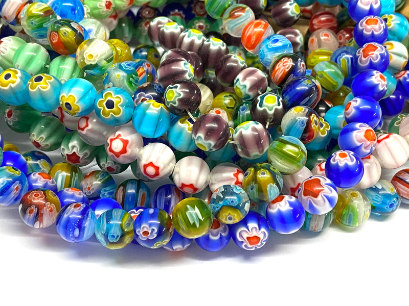 Millefiori, 10mm, Beads