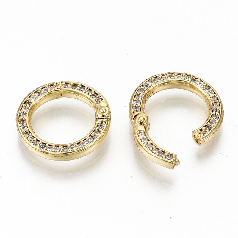 Round Clasp, Hoop, 16k Plating