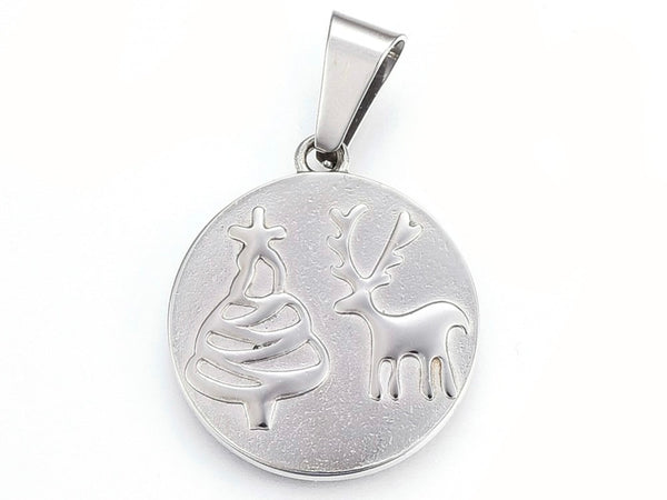 Christmas Tree, Stag, Deer, Stainless Steel