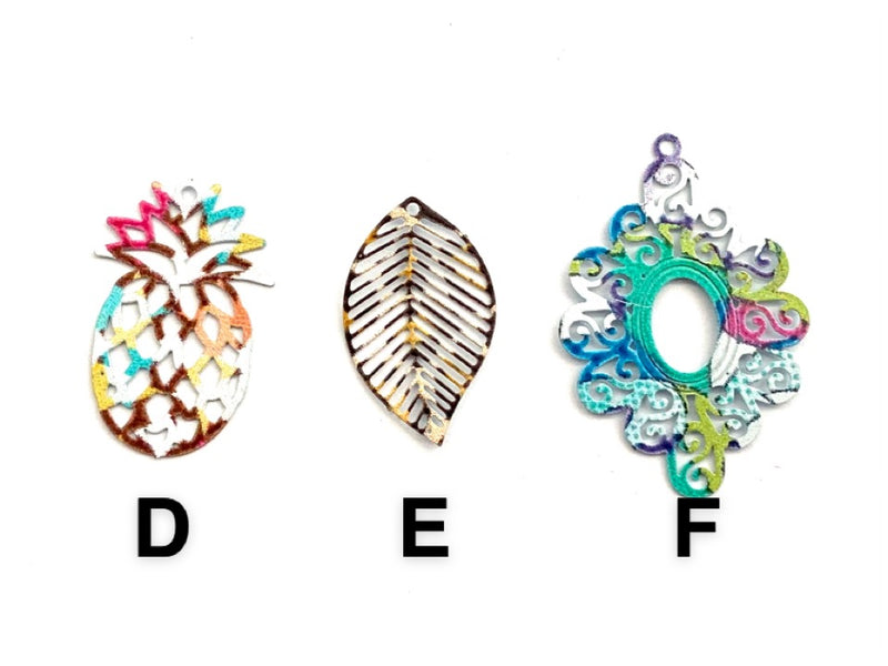 Heart, Flower, Leaf, Pineapple, Charm