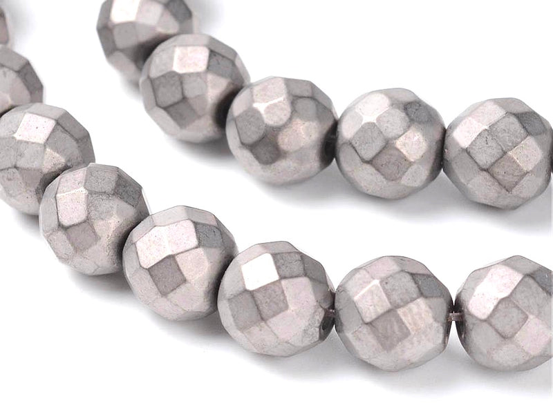 Faceted Hematite 8mm