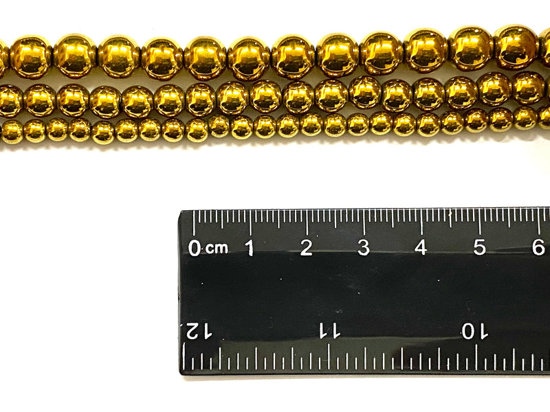 Hematite, 4-6-8mm, oro, azul, tornasol, violeta