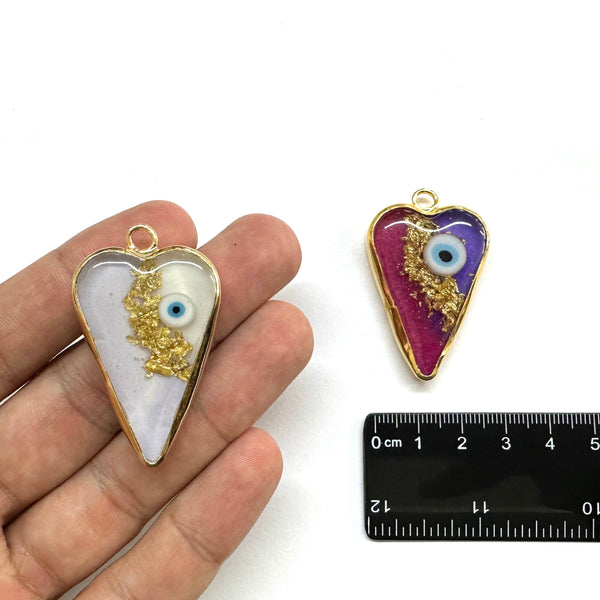 Corazón, Encapsulado, Enchapado 18k, Pendant