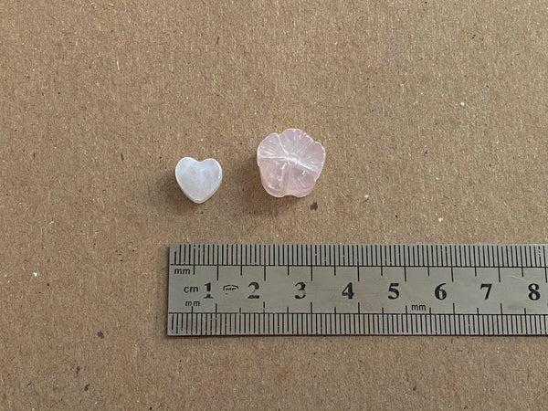 Flower, Heart, Rose Quartz