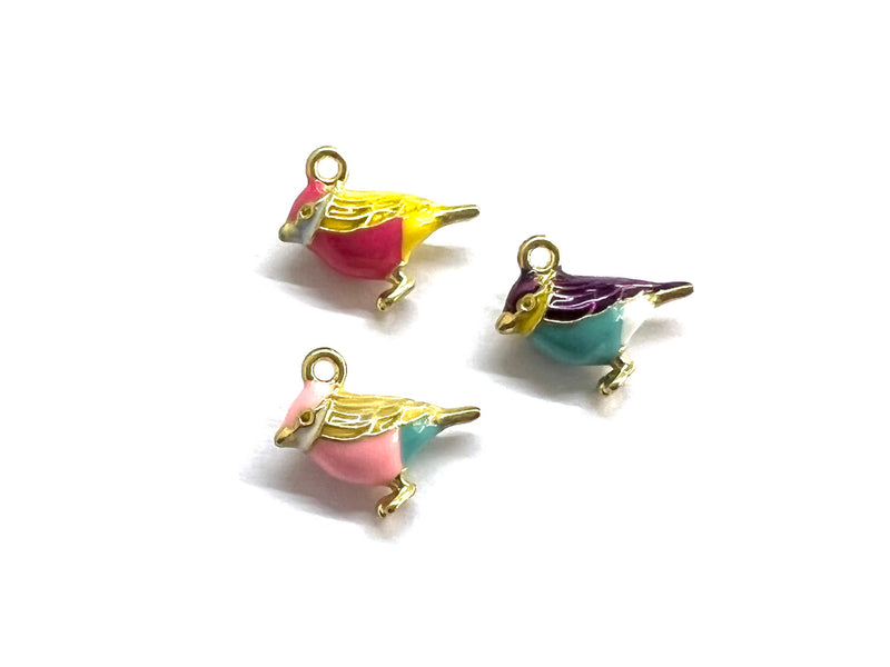 Pájaro, Ave, Enamel, Charm