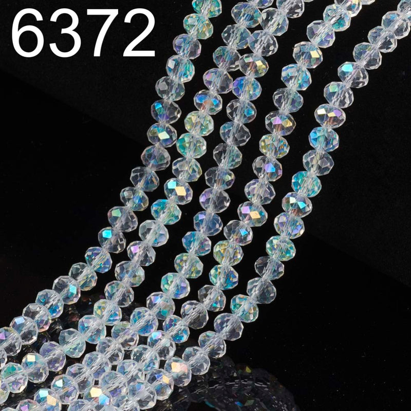 Crystal Rondelle Faceted 6mm*