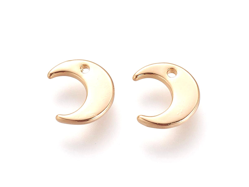 Moon, Charm, 18k plating