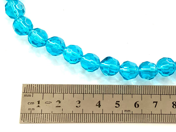 Round Crystal, Faceted, 10mm